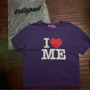 Edikted I love me cropped T shirt